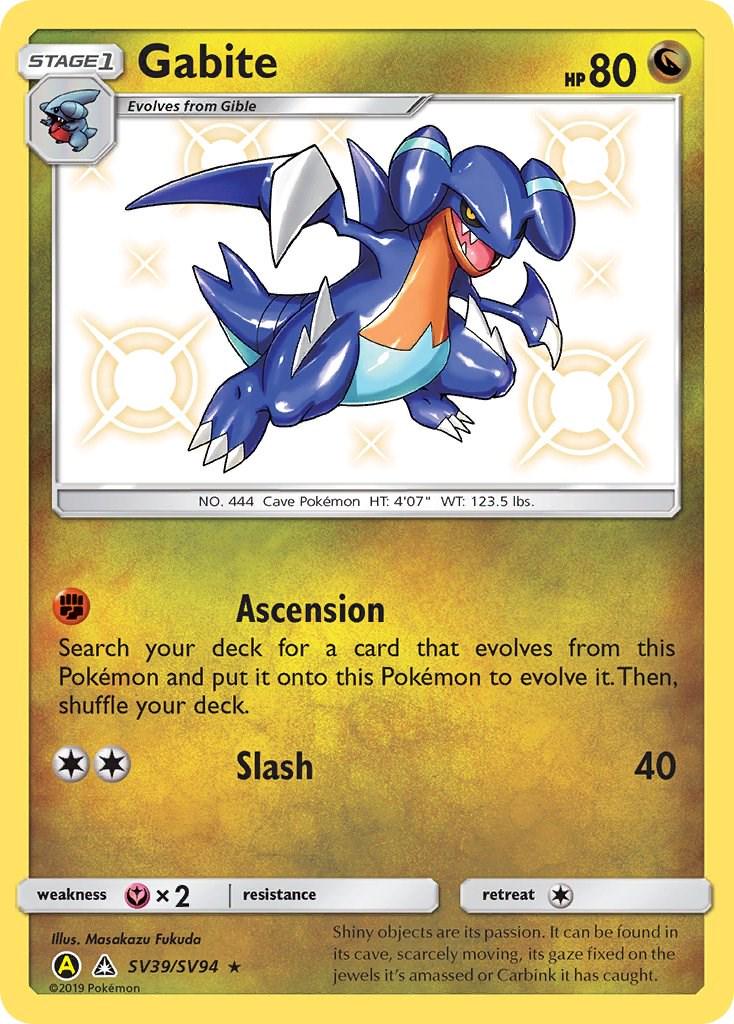 Hidden Fates Gabite Pokémon card